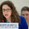 Karima Bennoune, Relatora Especial en la esfera de los derechos culturales, presenta el informe anual en la 31ª Sesión Ordinaria del Consejo de Derechos Humanos en marzo de 2016. Foto: UN Photo / Jean-Marc Ferré (CC BY-NC-ND 2.0)