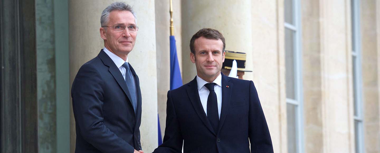 How to keep France engaged in NATO. NATO Secretary General Jens Stoltenberg meets with the President of the French Republic, Emmanuel Macron. Photo: NATO