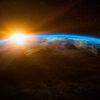 Outer space: the new horizon on EU’s strategic autonomy. Picture of the sun in the night sky from space. Photo: Qimono