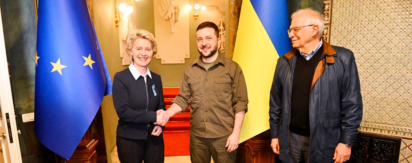 von der Leyen, Zelensky & Borrell